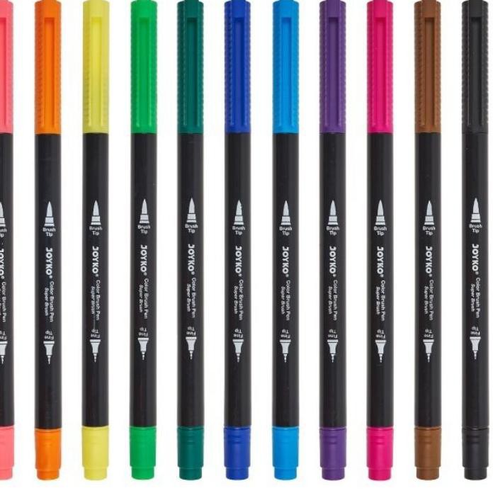

Bagus Super Color Brush Pen CLP-13 Joyko 12 Warna / Double Tip (Fine & Brush Tip), Lt0.....