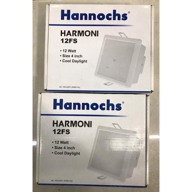 HANNOCHS Lampu Downlight Ceiling Tanam Plafon 4 Inch 12 Watt Petak Persegi Harmoni 12 FS