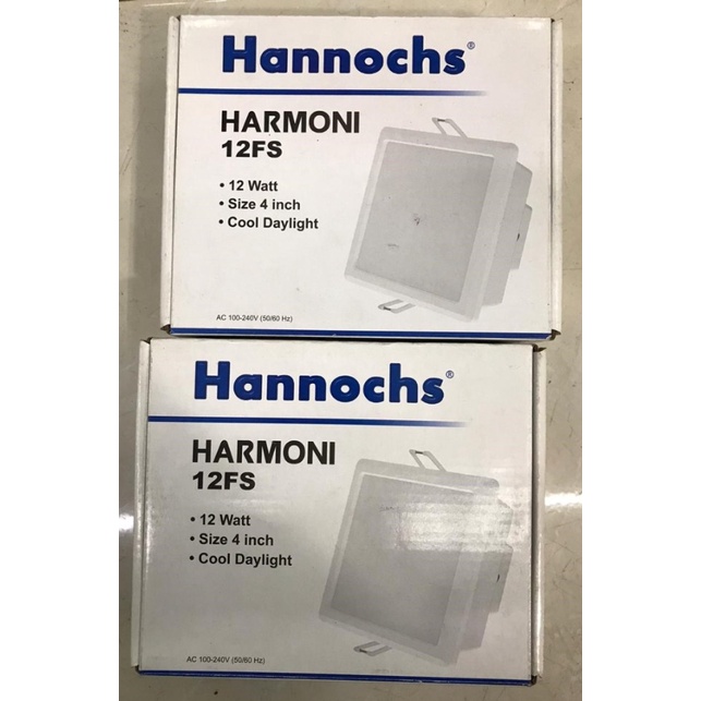 HANNOCHS Lampu Downlight Ceiling Tanam Plafon 4 Inch 12 Watt Petak Persegi Harmoni 12 FS