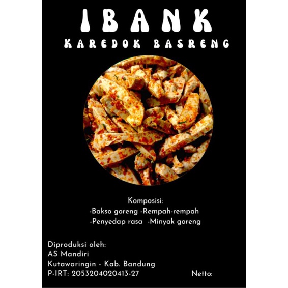 

[CEMILAN IBANK] KAREDOK BASRENG KERING IBANK (1kg)