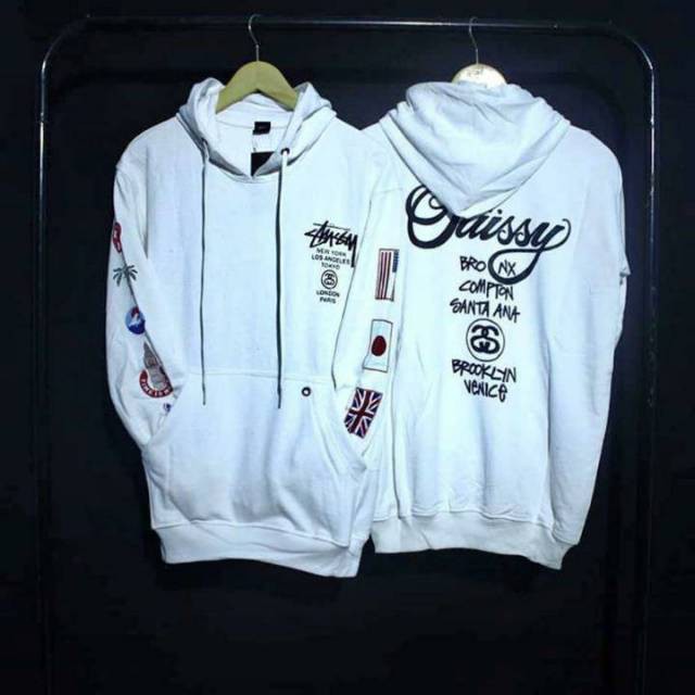 ANAK REMAJA DEWASA PRIA XONE/  sweater hoodie STUSSY FLAG COUNTRY
