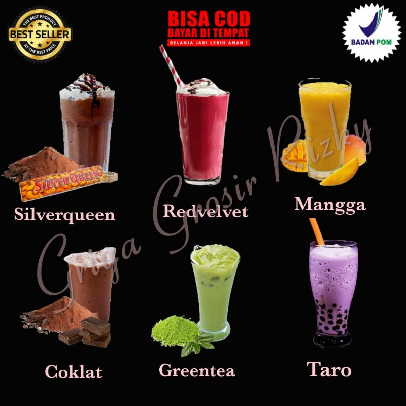 

BUBUK PREMIUM 1 KG / ada 26 pilihan rasa BEST SELLER / serbuk premium / bubuk minuman aneka rasa / minuman thaitea / minuman boba / powder drink boba / drink powder / fres milk