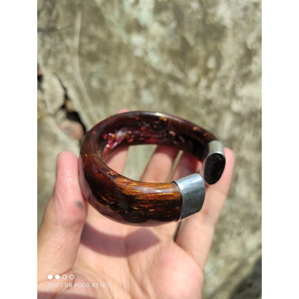 MJ - Gelang Akar Bahar Merah Model C Size Jumbo