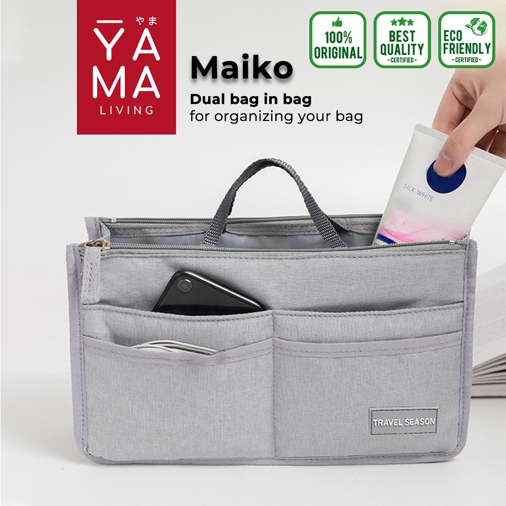 YAMA MAIKO Dual Bag in Bag Organizer Pouch Tas Travel Make Up Kosmetik Wanita