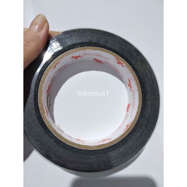 Double Tape Foam Busa Spons 1&quot; inch 5 meter Hitam Hijau Doubletape Selatip Lakban