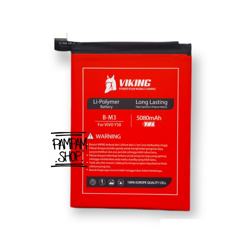 Baterai VIKING Double Power Original Vivo Y30 Y30i Y50 B-M3 BM3 Batre Batrai Battery HP Handphone Ori