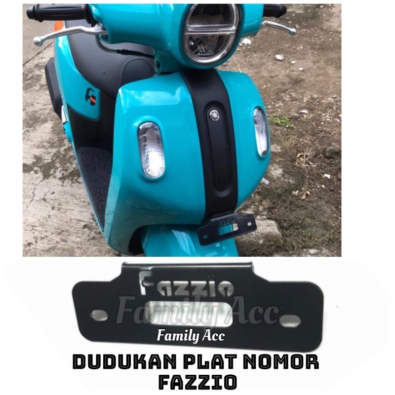 BREKET DUDUKAN PLAT NOMOR DEPAN YAMAHA FAZZIO TEBAL