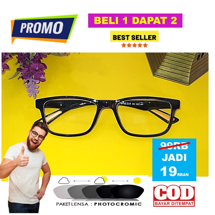 BISA COD kacamata anti radiasi minus photocromic Kotak Korea Normal Minus Pria Wanita Adidora