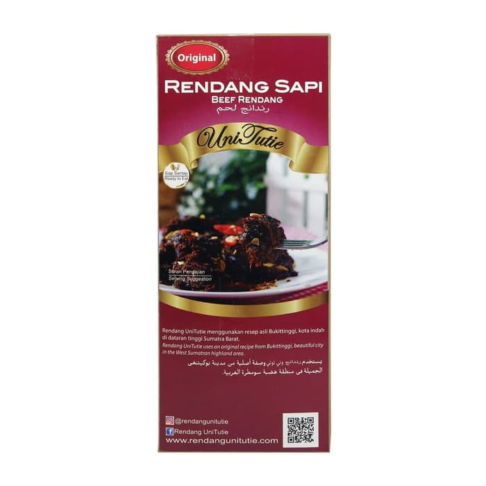 Unitutie Rendang Daging Sapi Asli 250gr Shopee Indonesia