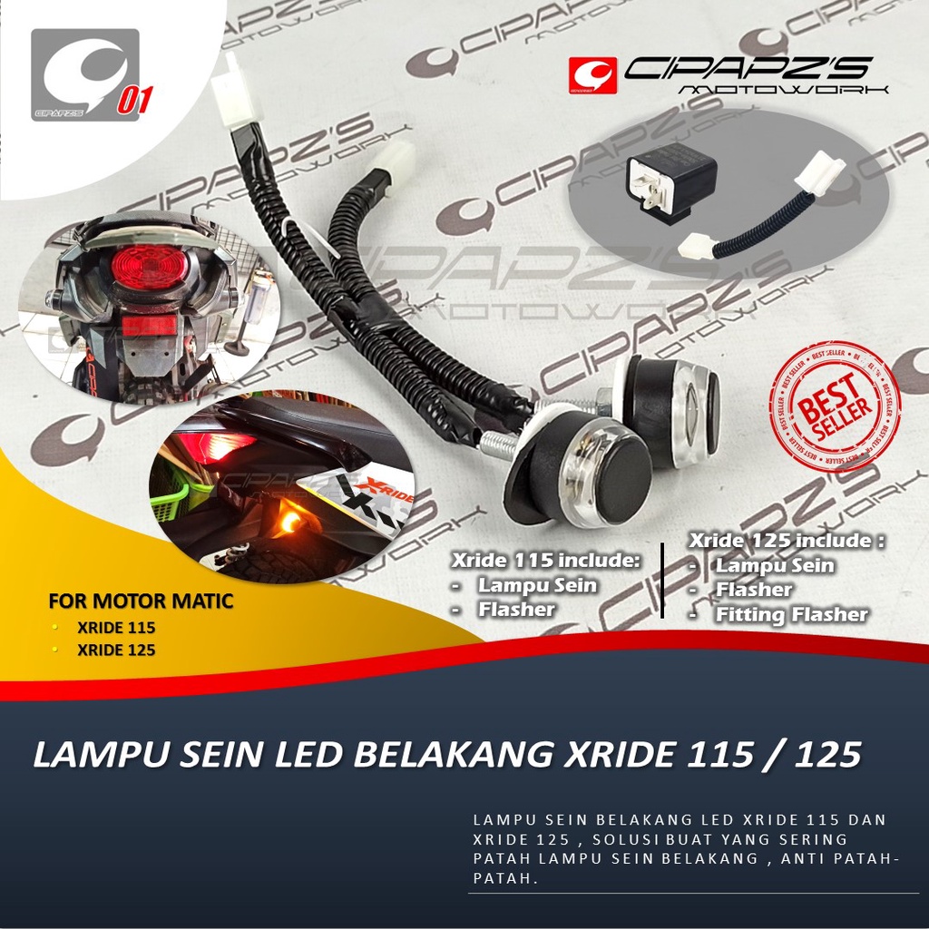 LAMPU SEIN BELAKANG LED PNP XRIDE 115 / XRIDE 125