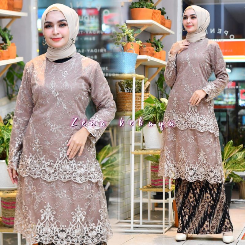 SET KEBAYA TUNIK SHAYRA TUNIK  TINGKAT KEBAYA MODERN KEBAYA PESTA