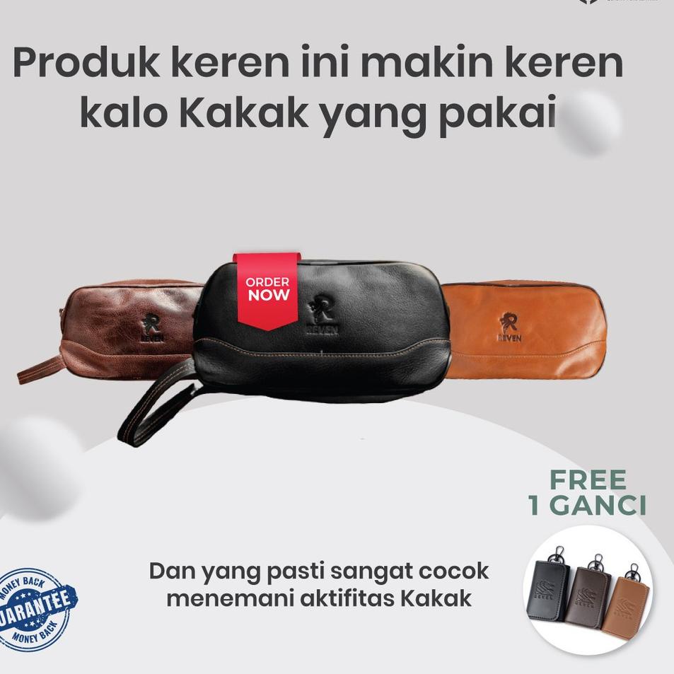 [titleawal] Pouch Kulit Pria Pouch Kulit Asli Clutch Kulit Asli Tas handbag kulit pria hand bag kuli