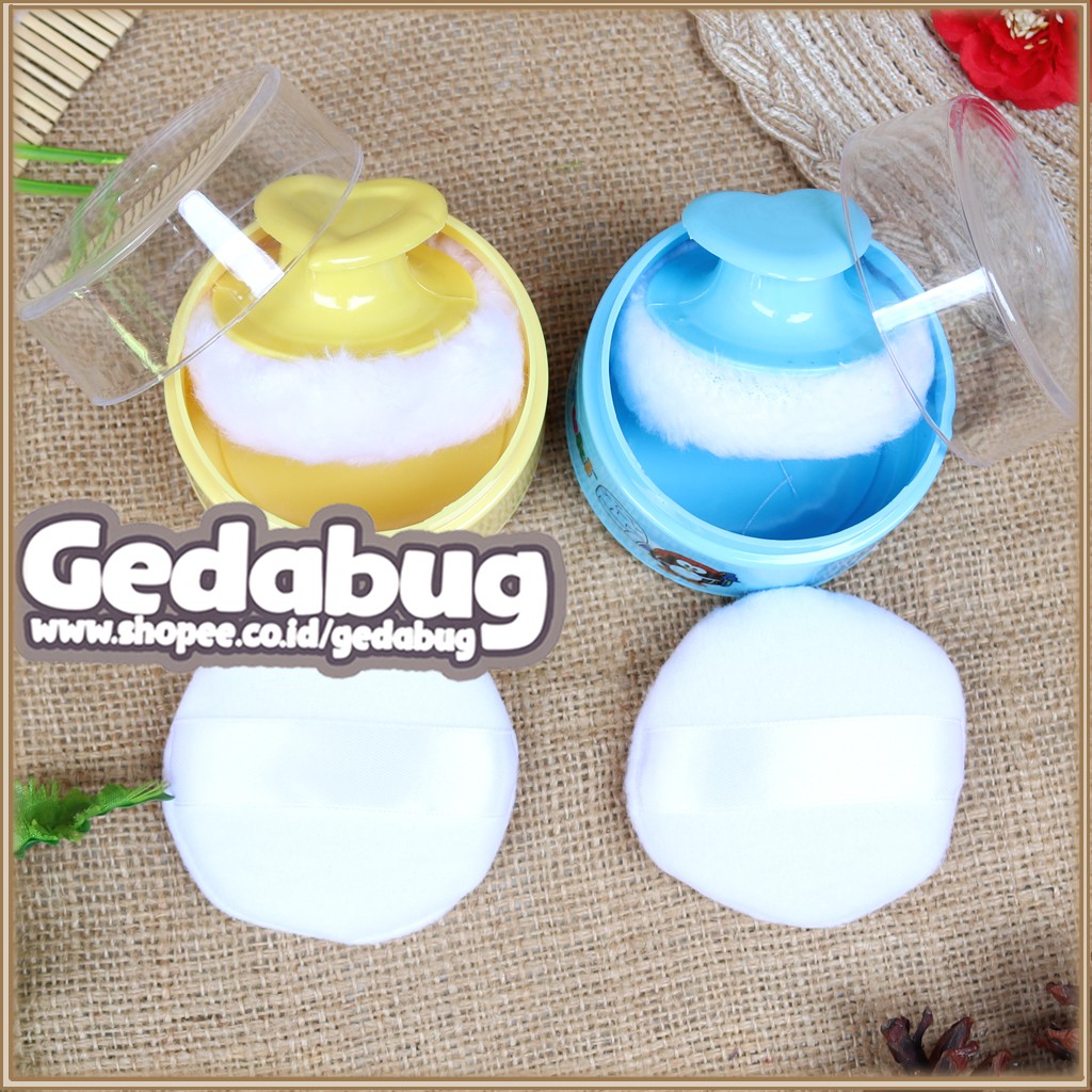 Tempat Bedak Bayi Yuki Single 2 Spons / 1 spons - gedabug