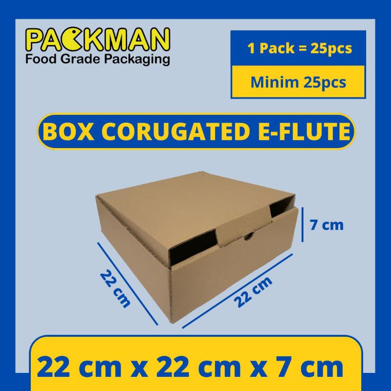 

KARDUS 22x22x7 cm / BOX KARTON CORUGATED DIECUT E-FLUTE / AKSESORIS ONLINE