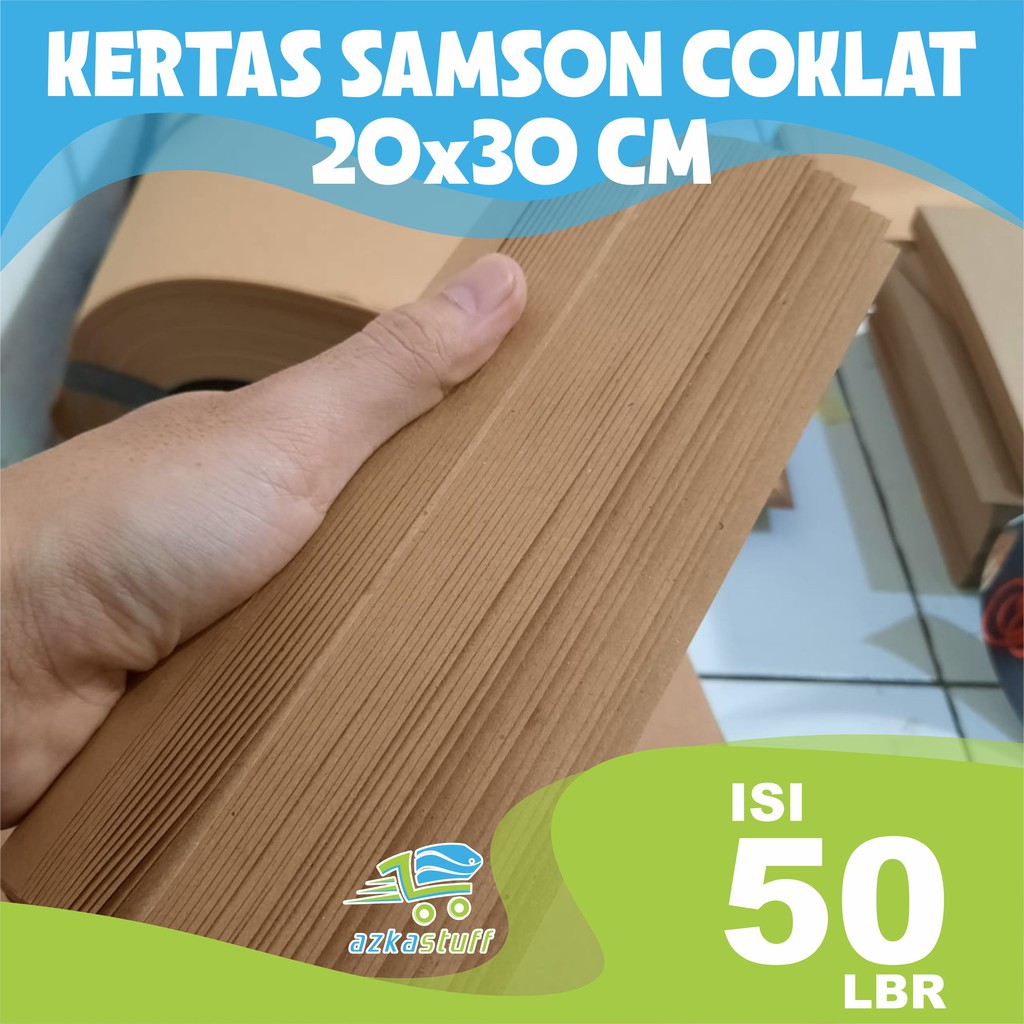 

KERTAS SAMSON COKLAT A4 (20x30 cm) / KERTAS PACKING / KERTAS CRAFT COKLAT ISI 50 LBR