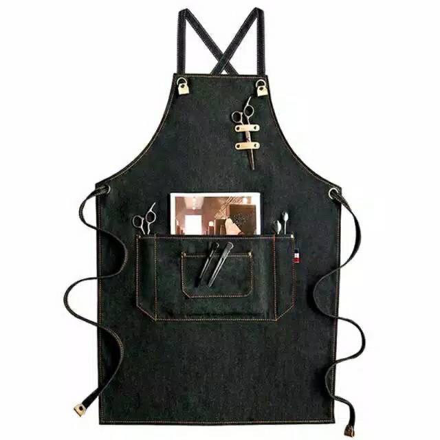 99Store Apron Barbershop Celemek Barista Celemek Custom Barista Barbershop Original Handmade Unisex