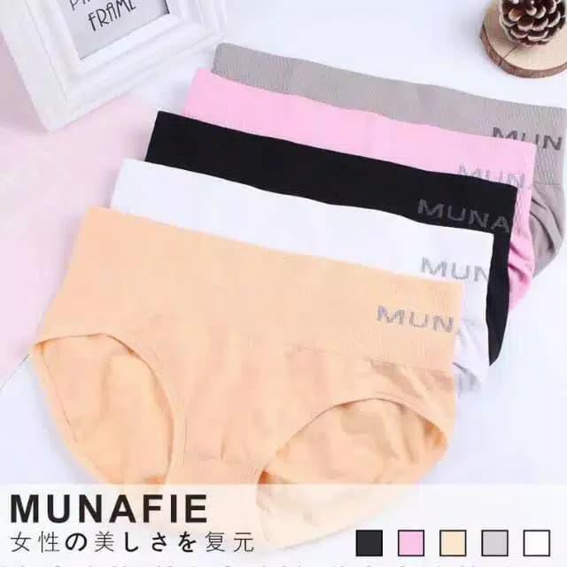 Celana Pakaian Dalam Cd Underwear Wanita Original Munafie Japan - Cream