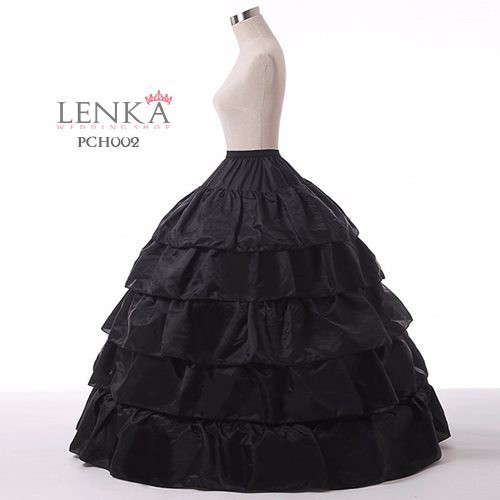 [PRODUK FAVORIT] PETTICOAT HITAM PENGEMBANG ROK GAUN DRESS WEDDING PESTA PCH002