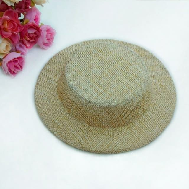 APLIKASI TOPI BAHAN GONI | BAHAN HIASAN RAMBUT | BAHAN HEADPIECES (DIAMETER 14 CM)