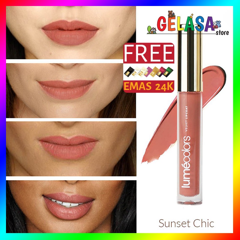 (Free Emas) Lumecolors Velvet Lipcoat Matte - SUNSET CHIC