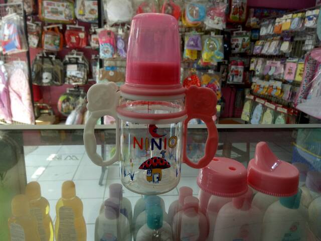 Botol Susu Ninio 3 Fungsi Ada Gagang Pegangan 240 ML/150 ML