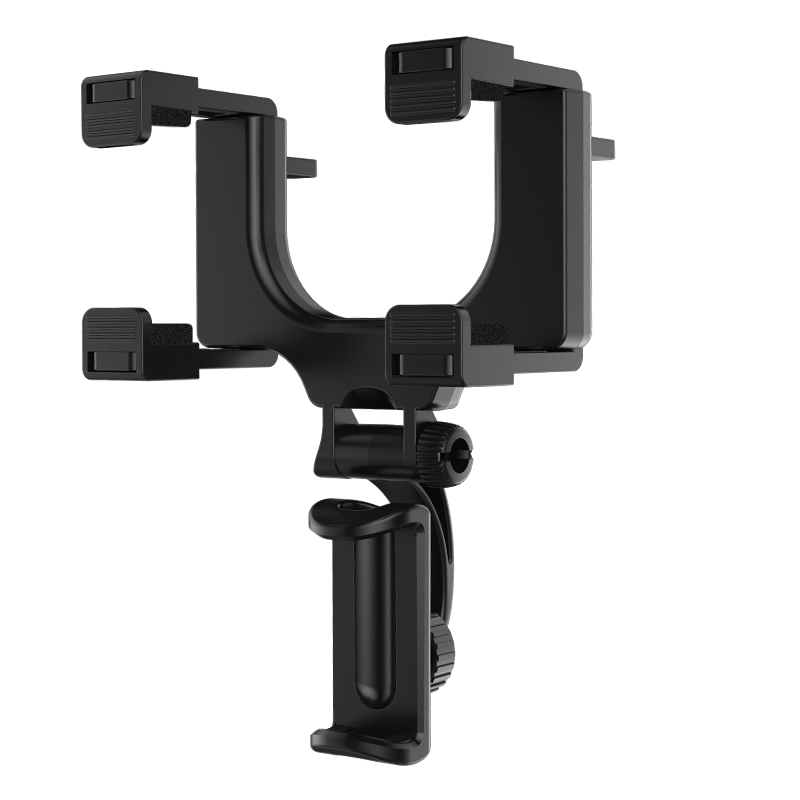 Stand Holder Smartphone / GPS Universal Rotasi 360 Derajat Untuk Kaca Spion Tengah Mobil