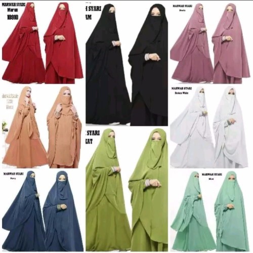 GAMIS SYAR'I MARWAH SET CADAR // GAMIS SET TERLARIS // GAMIS CADAR DAN HIJAB // GAMIS SYARI MARWAH