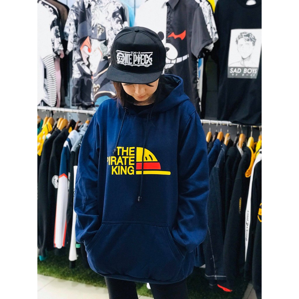 Sweater distro anime the Pirate King Navy Onepiece Mugiwara fleece premium