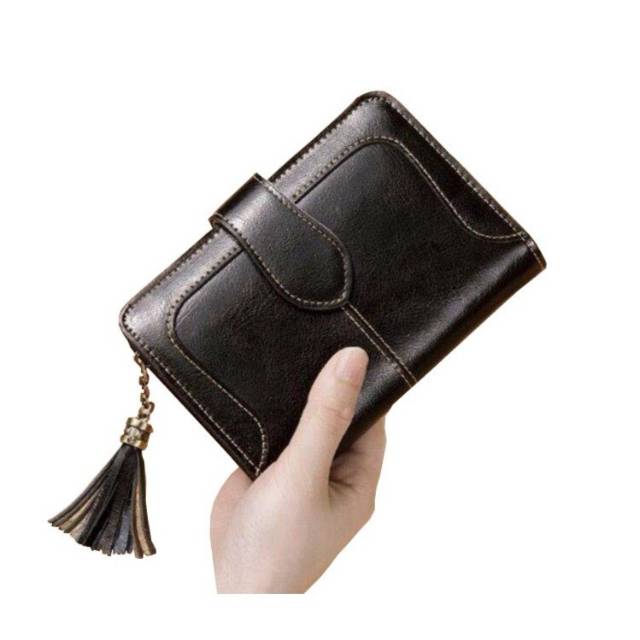 A1 Promo Dompet Wanita Lucu Elegan Bahan Taiga Ukuran 19x9 Warna Ungu Tosca Biru Hitam Fanta Murah