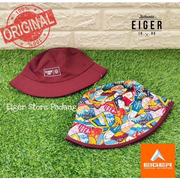 EIGER1989 Topi Flecken Hat 6540 Maron  Topi Santai, Topi Pantai Topi Bucket DIJAMIN ORIGINAL