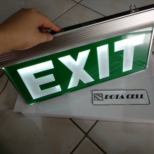 Jual Lampu Emergency Exit Acrylic - Lampu Exit - Lampu darurat