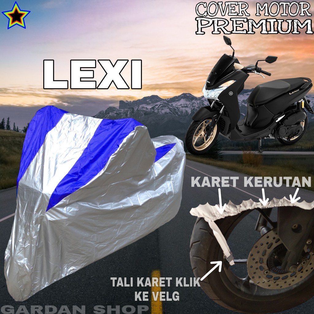 Sarung Motor LEXI Silver BIRU Body Cover Lexi PREMIUM