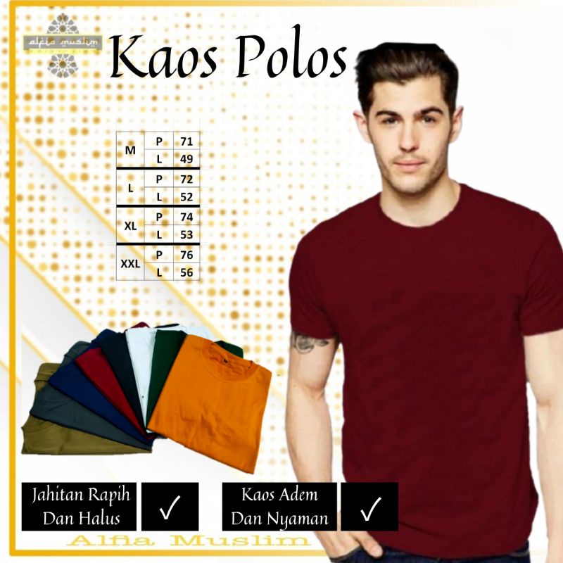 Kaos Polos Kaos Pria Jahitan Rantai Kaos Murah Berkualitas