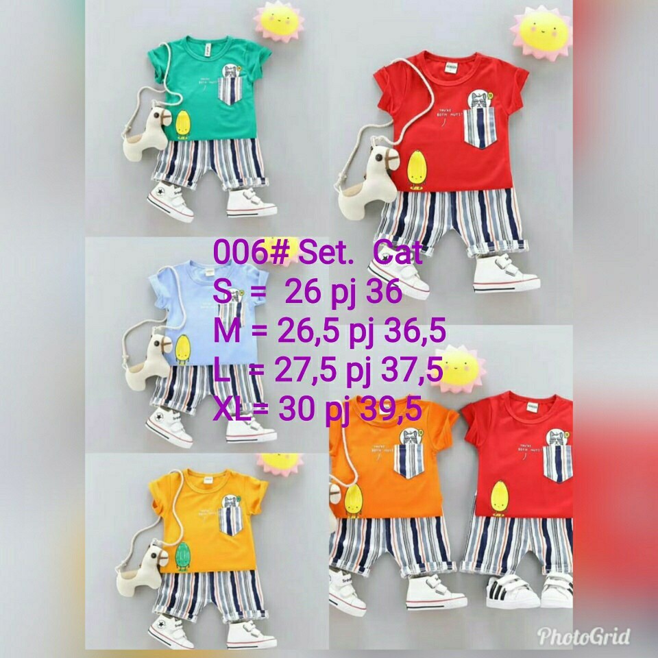 002 SET CAT IMPORT Baju Anak Stelan Modern Bagus  Baru Murah Grosir Tanah Abang