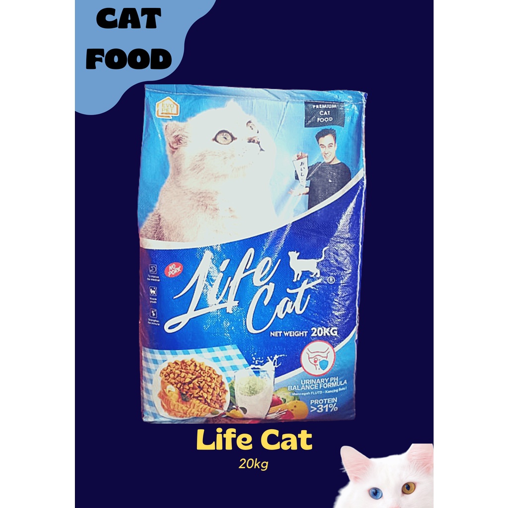 Life Cat 1 Sak 20kg Dry Food Makanan Kucing