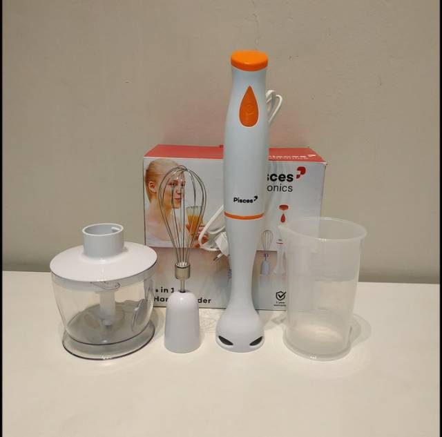 Pisces Hand Blender &amp; Chopper 200Watt 4 in 1 PHB400