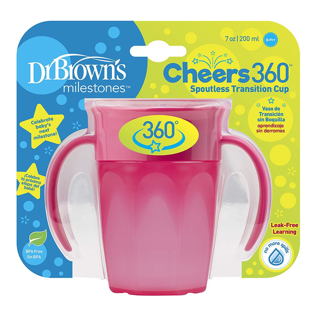 Dr Brown's Cheers 360 Cup With Handle 200ml botol minum