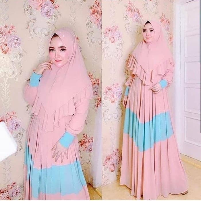 Baju Gamis Terbaru Setelan Qory Syari Wanita Termurah