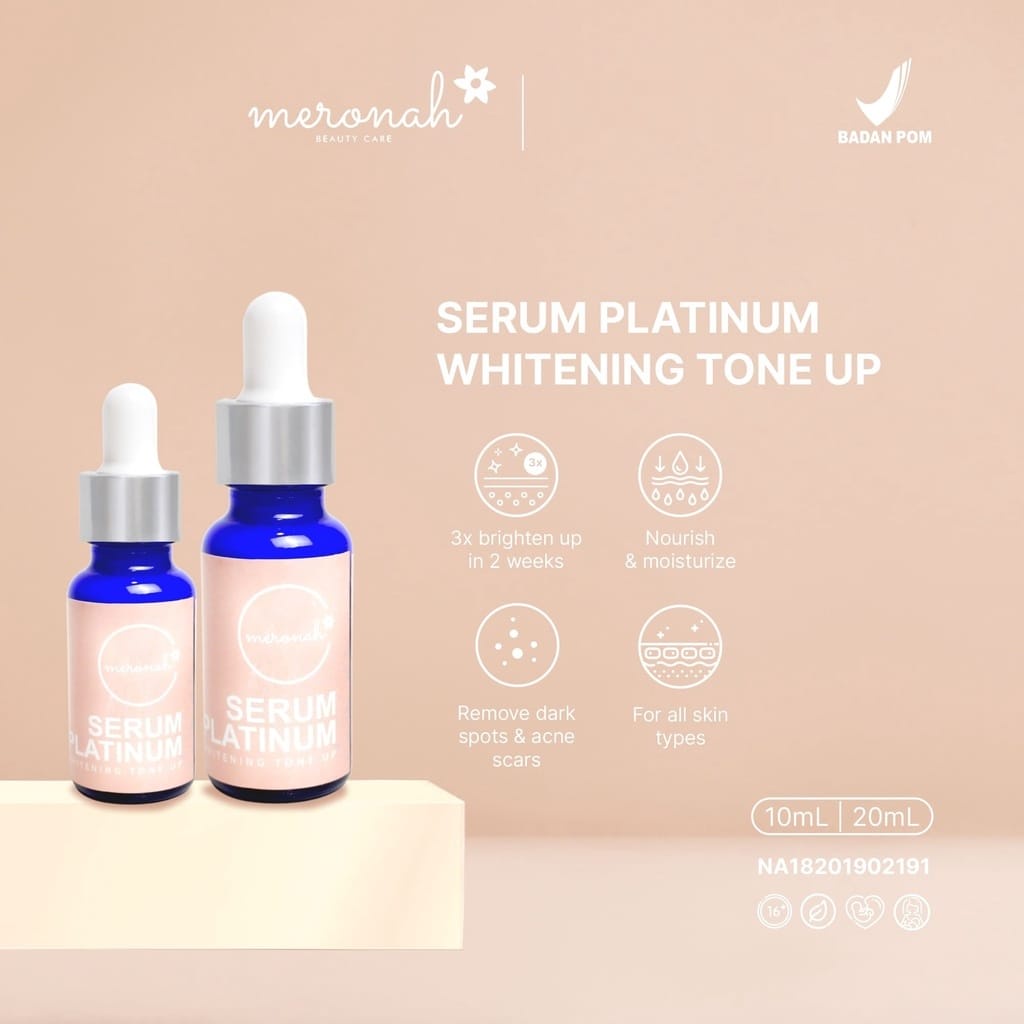 MERONAH SERUM PLATINUM WHITENING TONE UP