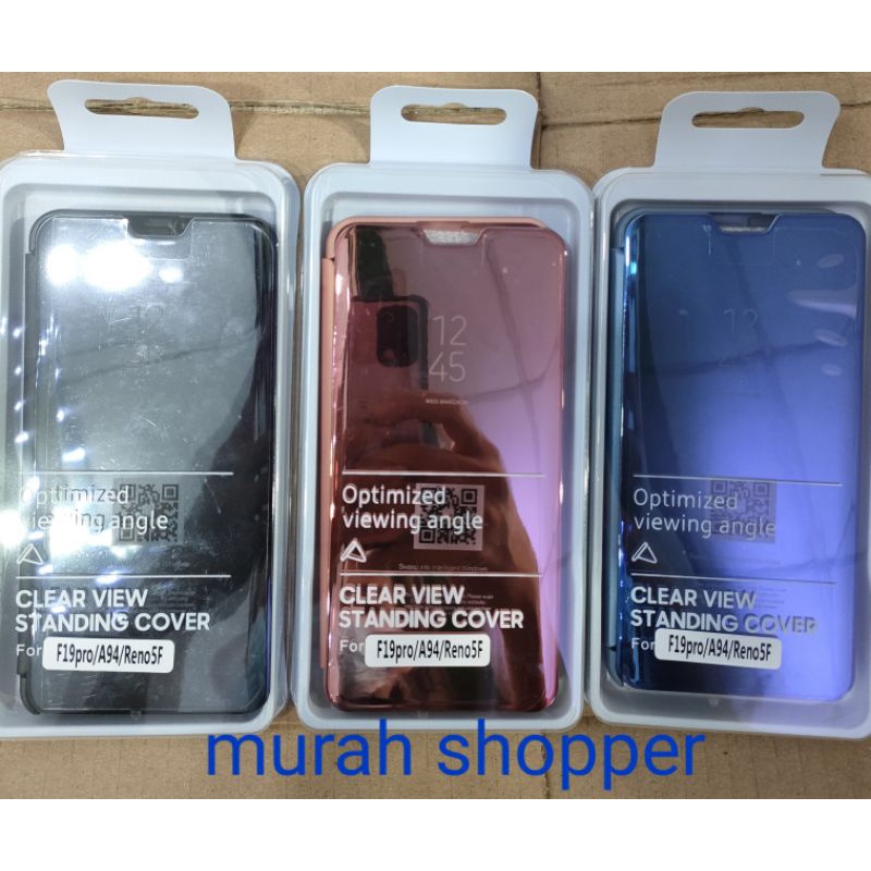 OPPO RENO 5. 5F FLIP COVER  MIRROR STANDING