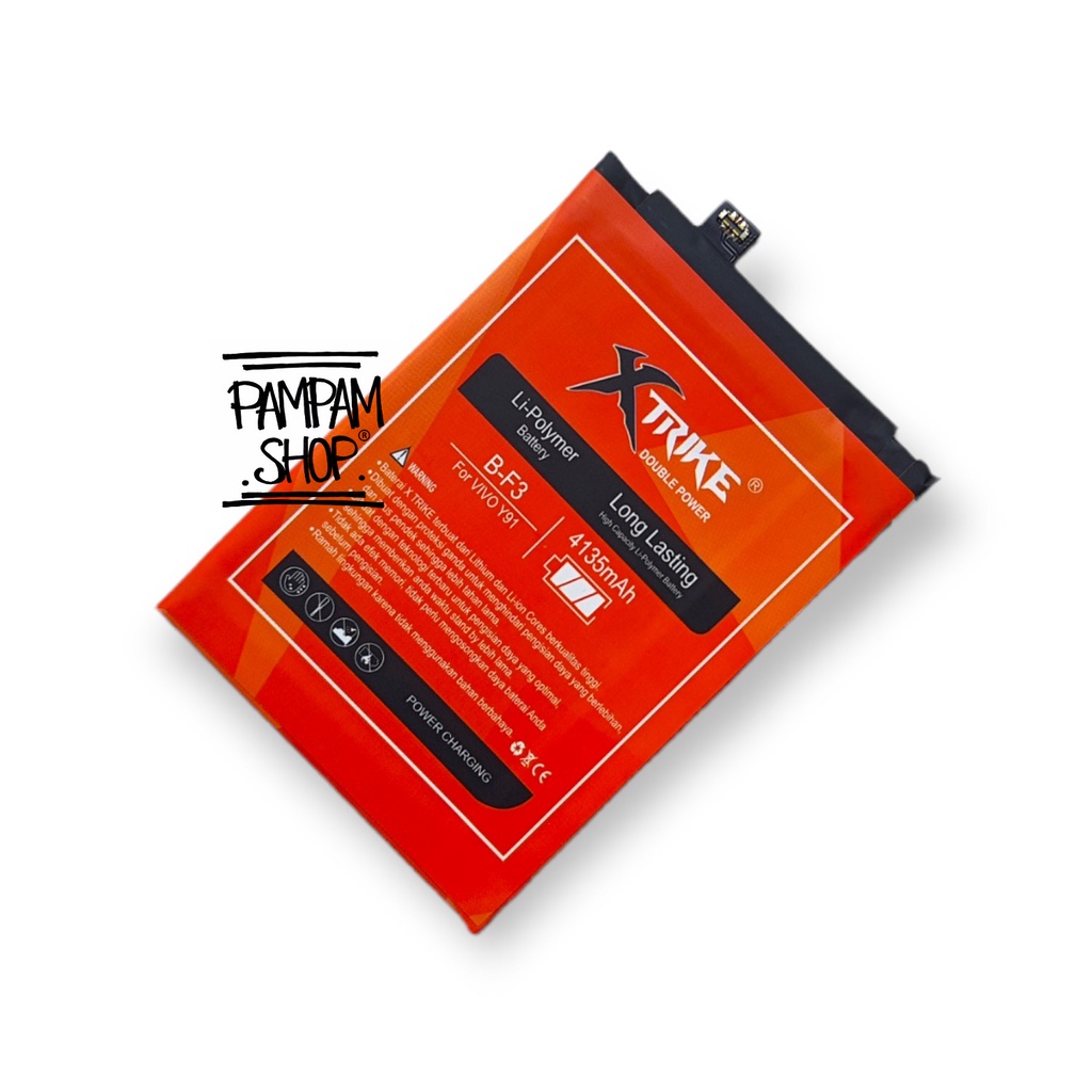 Baterai XTRIKE Double Power Original Vivo Y91 Y93 Y95 B-F3 BF3 Batre Batrai Battery Ori Dual