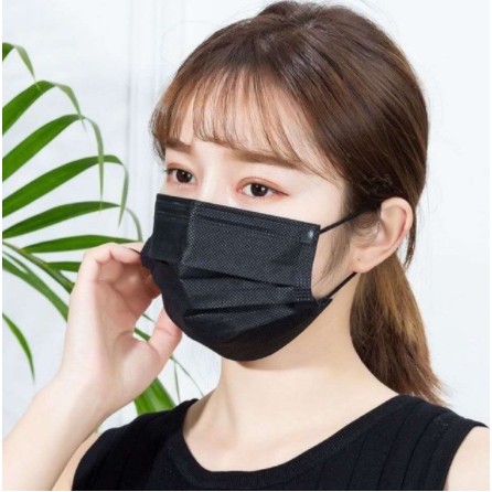 MASKER HITAM 3 PLY ~ DISPOSABLE MASK