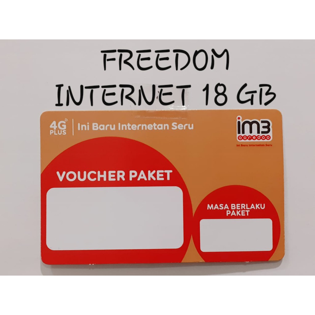 VOUCHER INDOSAT FREEDOM INTERNET 18 GB