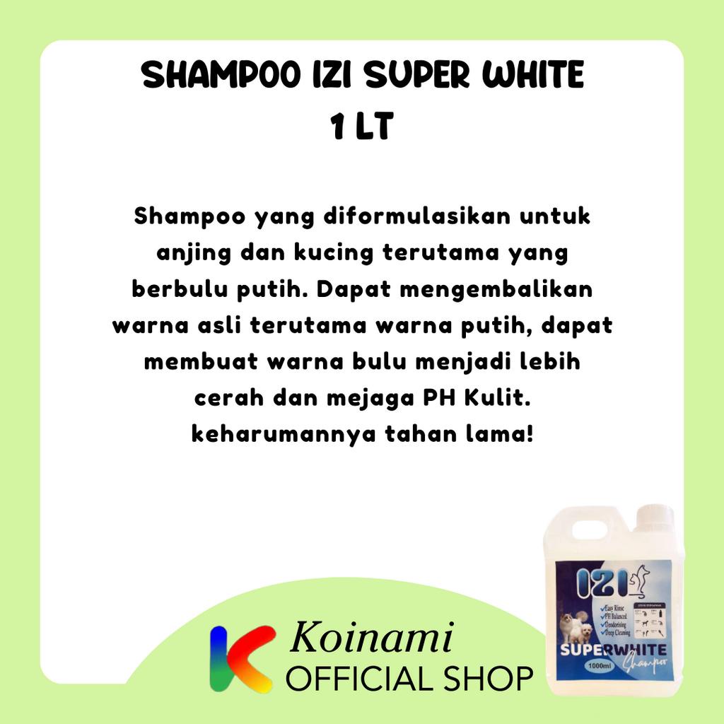 IZI SUPER WHITE 1 LITER SHAMPO CAT AND DOG / SHAMPO PEMUTIH KUCING ANJING