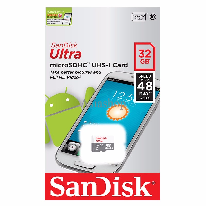 Sandisk Micro SD 32 GB Class 10 48mbs (Memory Card,MMC,Original 100%)