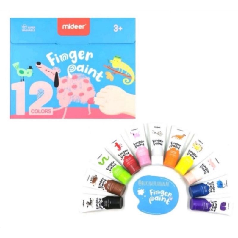 

mideer finger paint 12 pc non toxic washable
