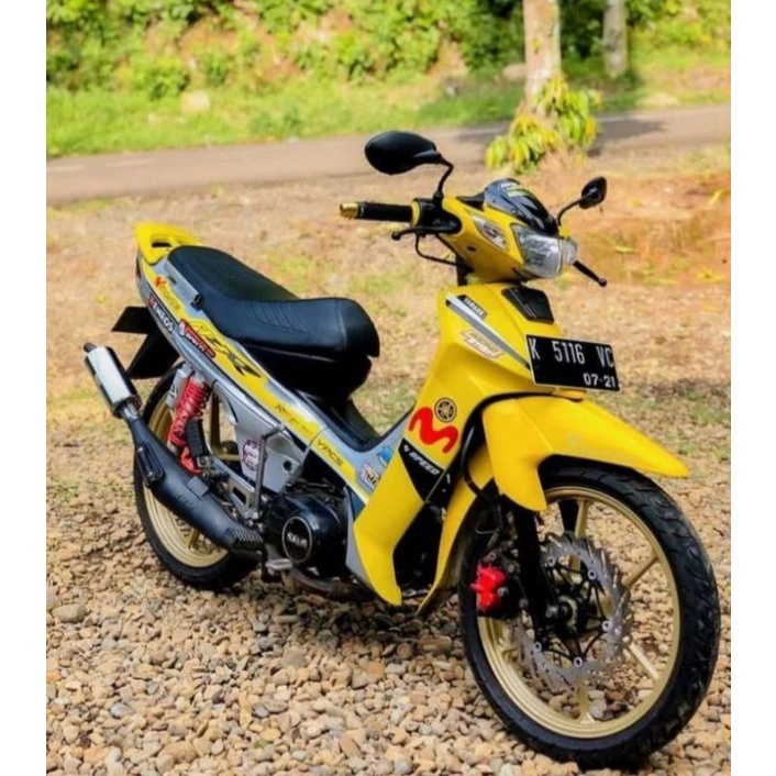 (BISA COD) Striping lis stiker f1ZR Movistar standar ori yamaha F1zR Movistar kuning stiker ori FizR