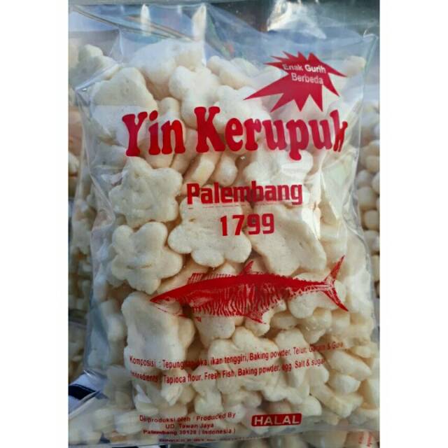 

Kerupuk ikan tenggiri Palembang (bunga)