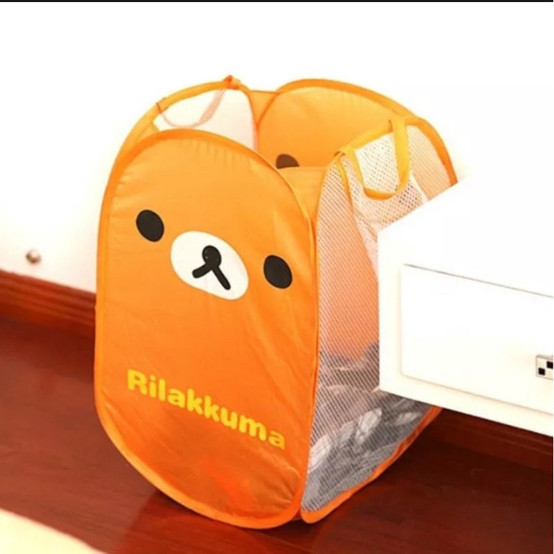 Keranjang Lipat Laundry Bag Baju Kotor Laundry Basket Motif Lucu Karakter Animasi Murah Grosir