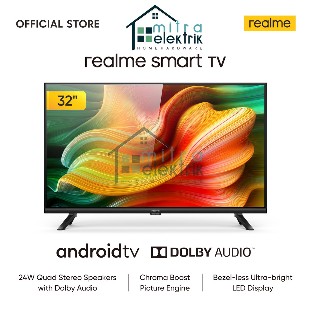 LED TV Realme 32" Smart Android TV Bezel Less